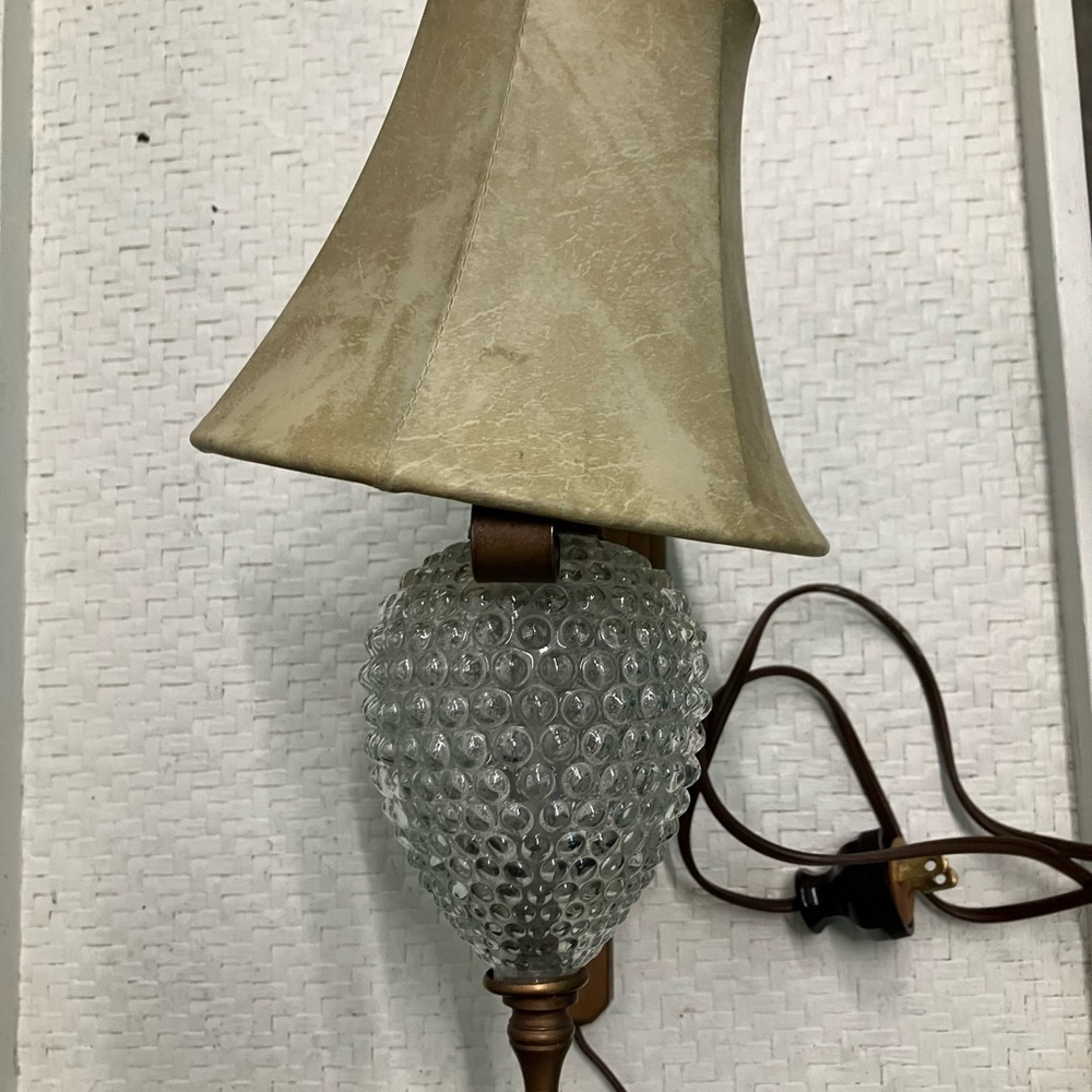 Vintage Wall  Lamp Sconce with Cream Shade